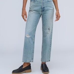 Everlane straight-leg distressed jeans